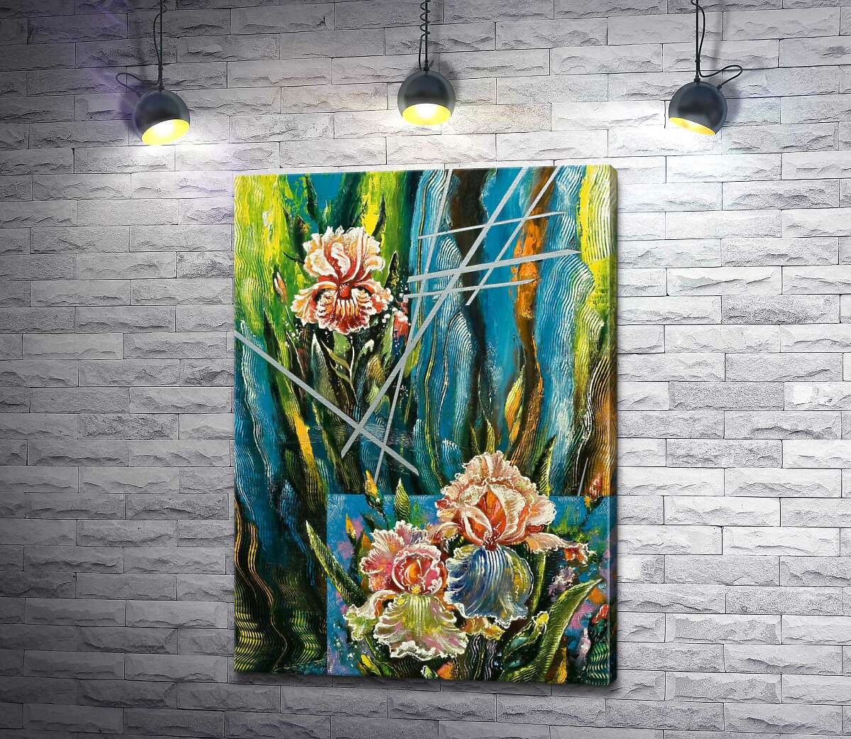 

Картина ArtPoster Розовые волны лепестков ирисов 100x140 см Модуль №1