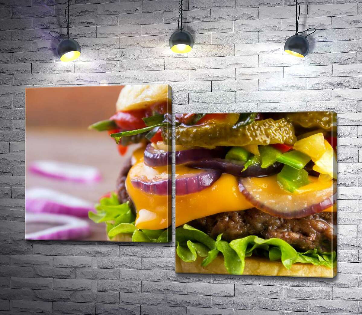 

Модульная картина ArtPoster Аппетитные слои бургера 100x68 см Модуль №5