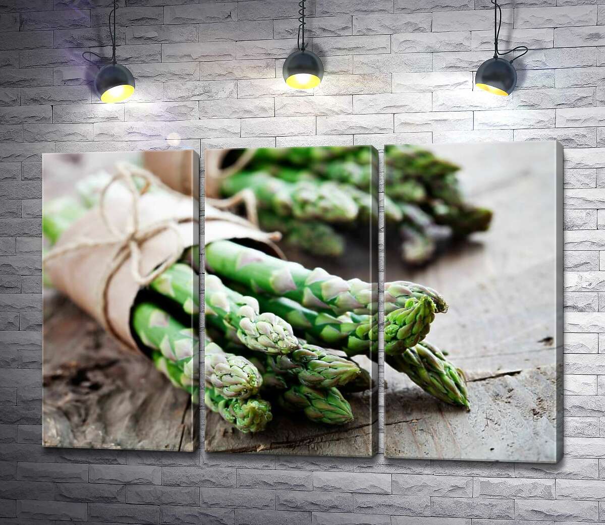 

Модульная картина ArtPoster Аккуратные обёртки хрустящей спаржи 60x40 см Модуль №11