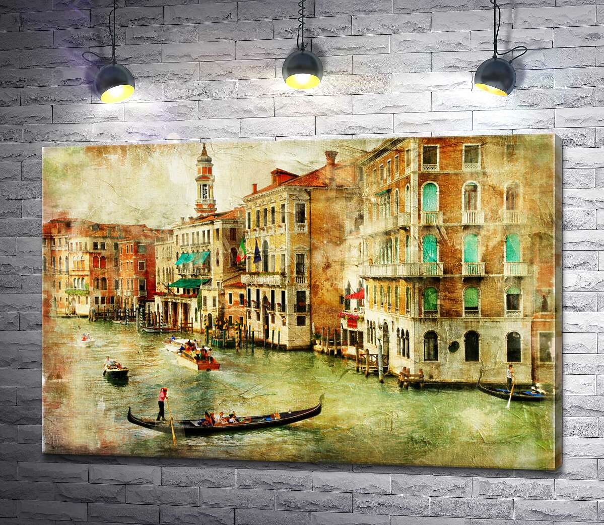 

Картина ArtPoster Старинные дома наблюдают за подвижным Гранд-каналом 130x86 см Модуль №1