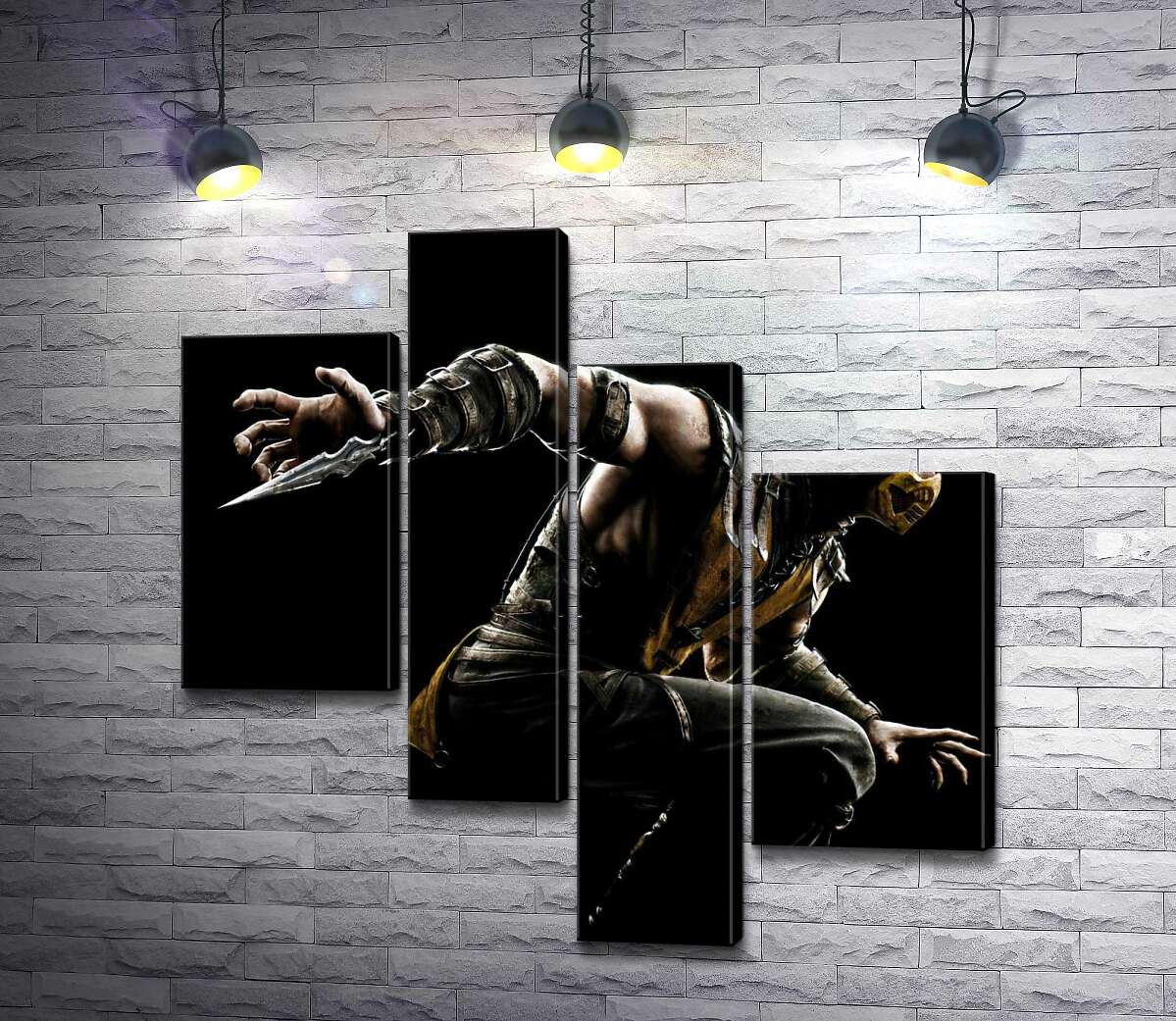 

Модульная картина ArtPoster Герой игры "Mortal Kombat", Скорпион, решительно бежит в битву 130x131 см Модуль №20