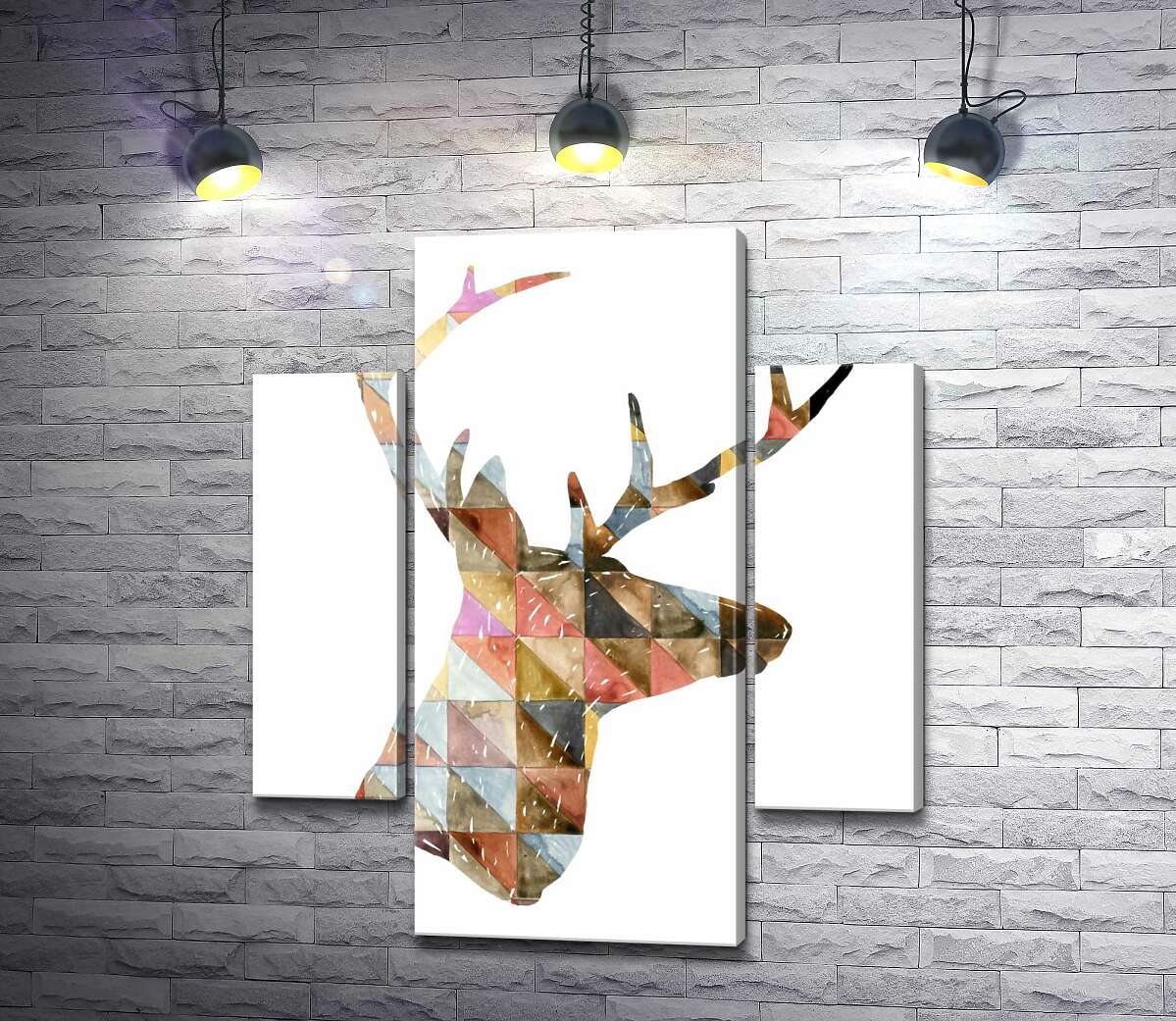 

Модульная картина ArtPoster Геометрический силуэт оленя 80x95 см Модуль №7