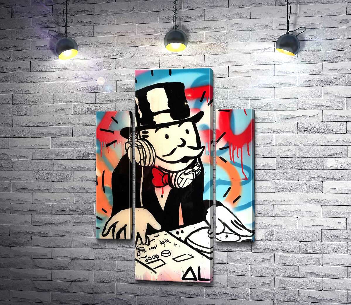

Модульная картина ArtPoster Диджей Монополи (DJ Monopoly) - Алек Монополи (Alec Monopoly) 80x123 см Модуль №7