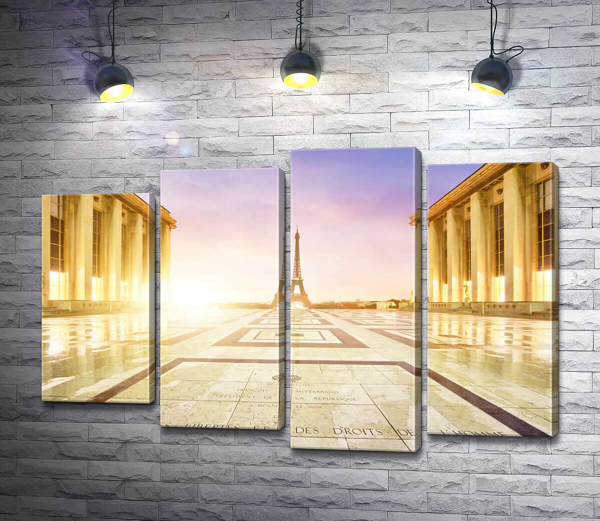 

Модульная картина ArtPoster Дворец Шайо в солнечном блеске с видом на Эйфелеву башню 80x54 см Модуль №21
