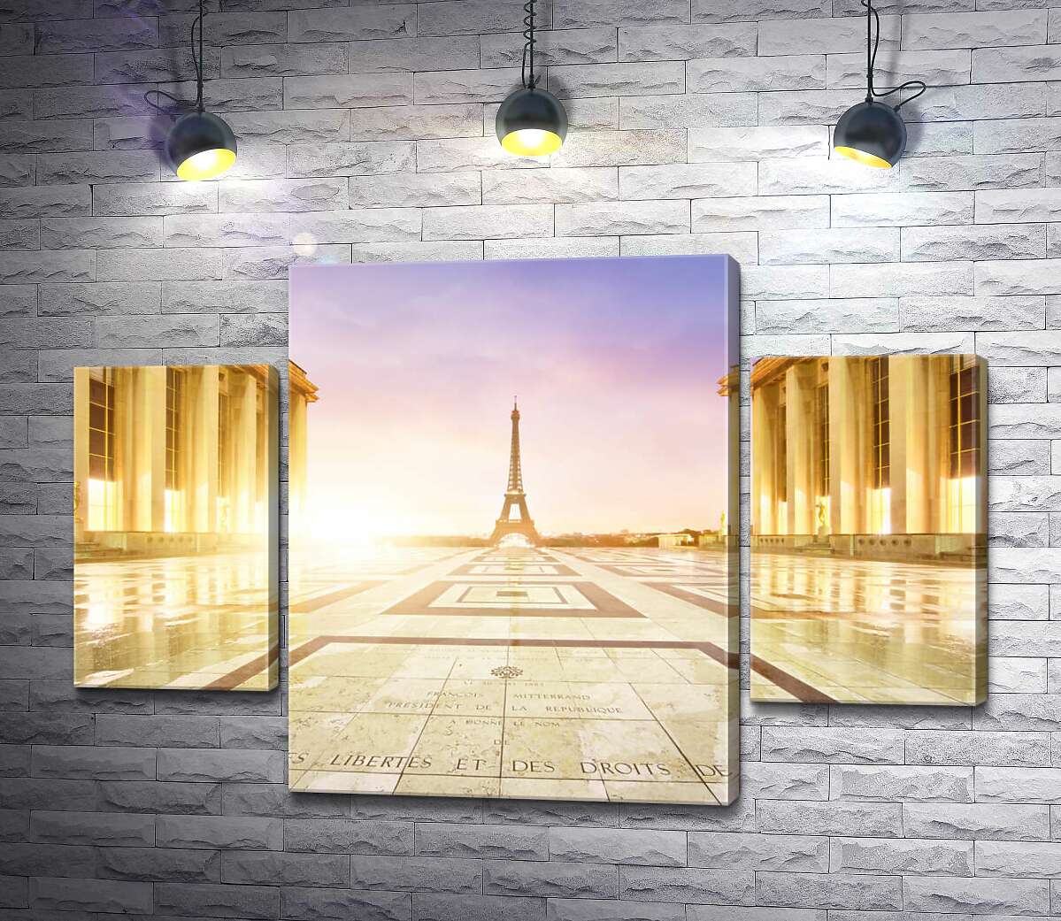 

Модульная картина ArtPoster Дворец Шайо в солнечном блеске с видом на Эйфелеву башню 131x89 см Модуль №7