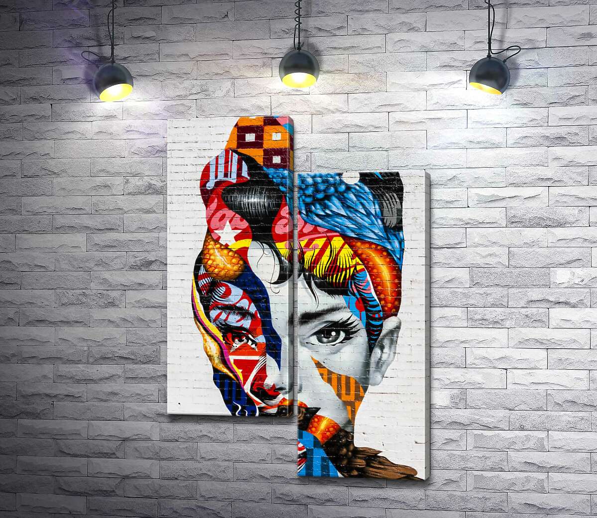 

Модульная картина ArtPoster Девушка на нью-йоркском мурале "В маленькой Италии" (In little Italy) 100x151 см Модуль №5