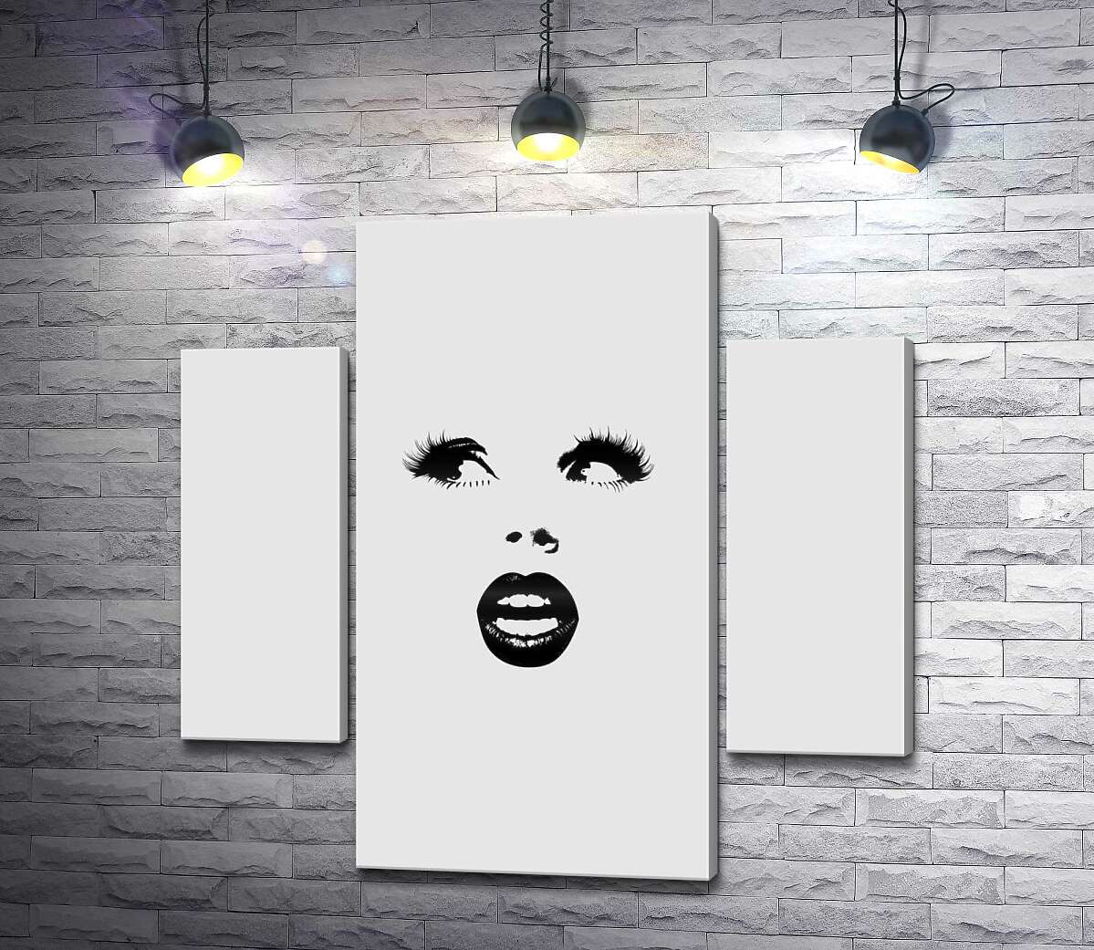 

Модульная картина ArtPoster Выражение удивленной девушки 131x130 см Модуль №7