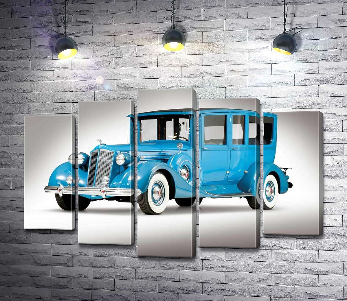 

Модульная картина ArtPoster Голубой лимузин 1937 американской компании Packard 130x87 см Модуль №26