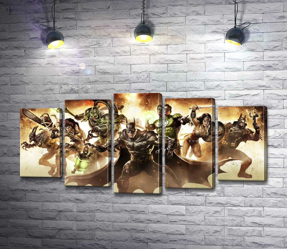 

Модульная картина ArtPoster Герои комиксов DC вступают в бой 130x65 см Модуль №26