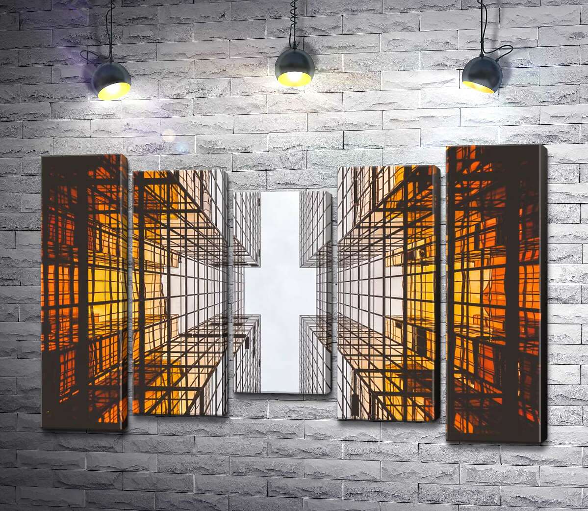 

Модульная картина ArtPoster Геометрия стеклянных небоскребов 130x88 см Модуль №28