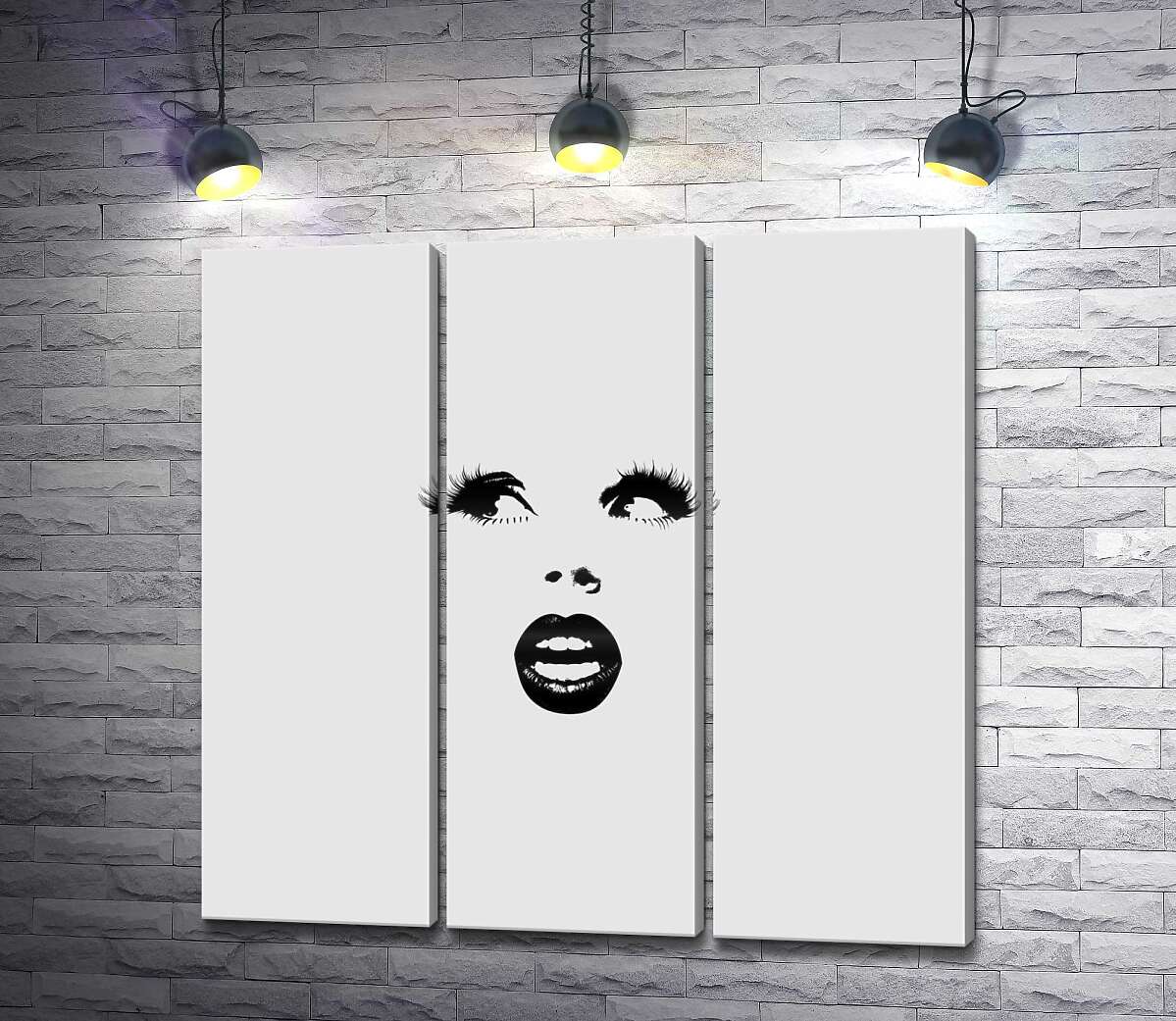 

Модульная картина ArtPoster Выражение удивленной девушки 60x60 см Модуль №11