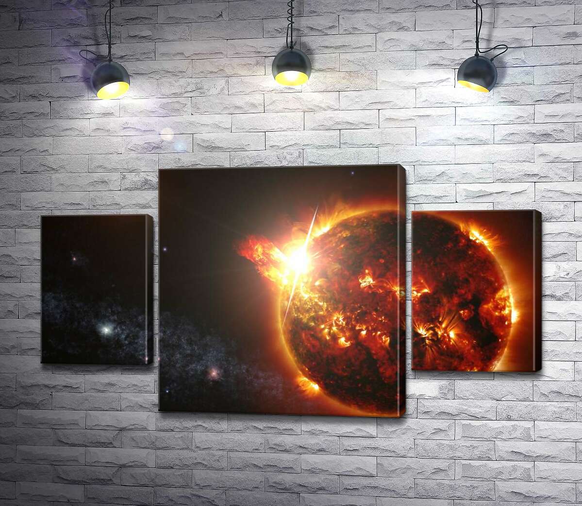 

Модульная картина ArtPoster Горячая красота Солнечных вспышек 80x45 см Модуль №7
