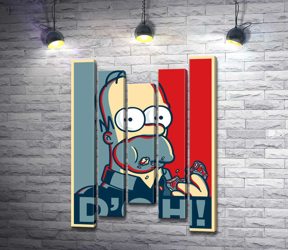 

Модульная картина ArtPoster Гомер Симпсон (Homer Simpson) объедается донатами 100x143 см Модуль №28