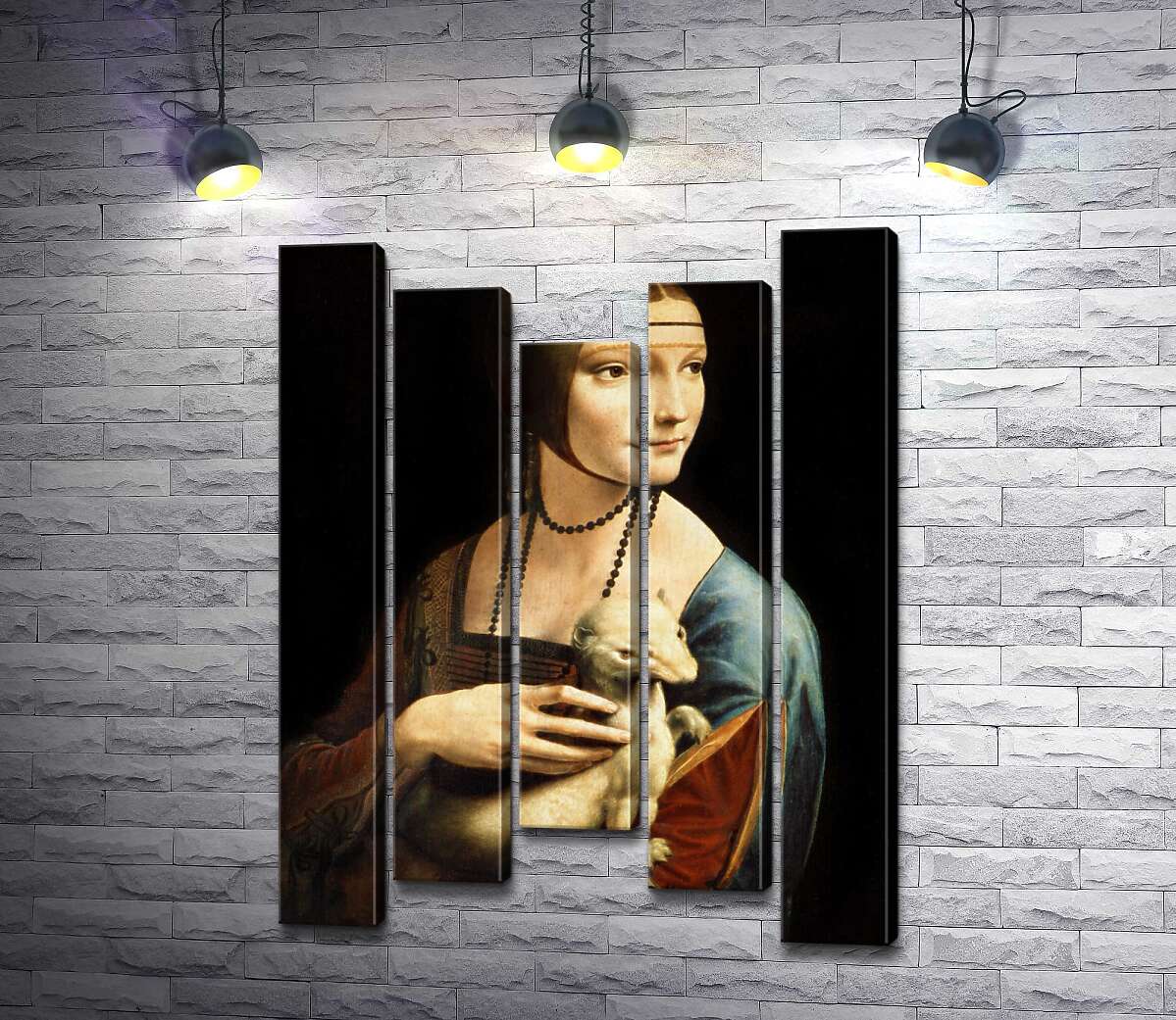 

Модульная картина ArtPoster Дама с горностаем (Dama con l'ermellino) - Леонардо да Винчи (Leonardo da Vinci) 130x178 см Модуль №28