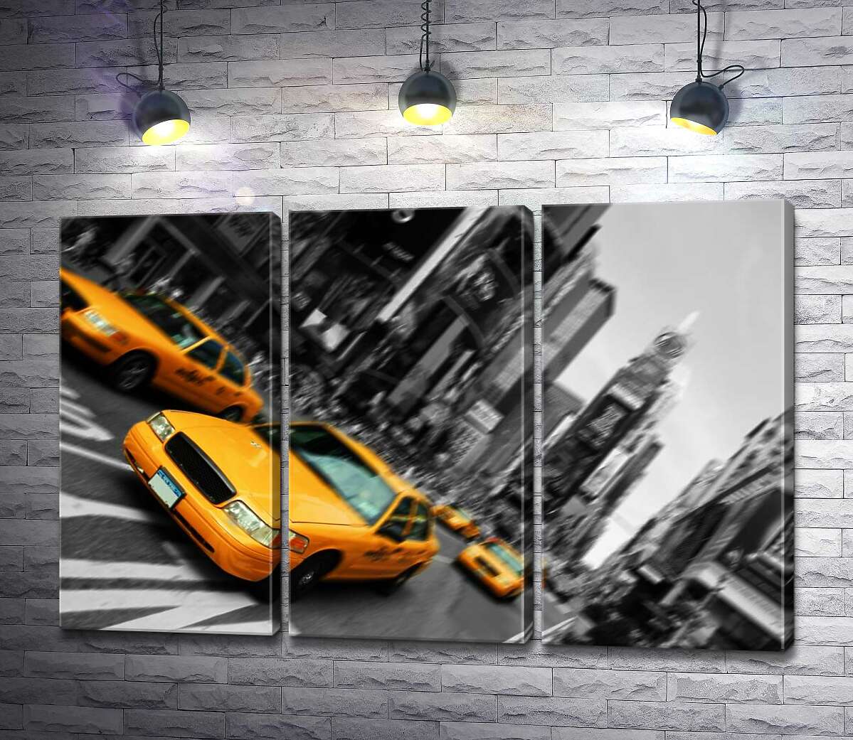 

Модульная картина ArtPoster Желтые такси заполнили улицы Нью-Йорка 132x86 см Модуль №11