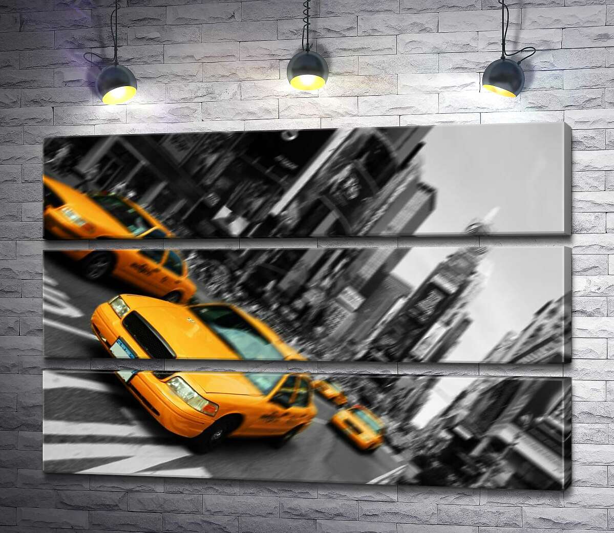

Модульная картина ArtPoster Желтые такси заполнили улицы Нью-Йорка 130x87 см Модуль №13