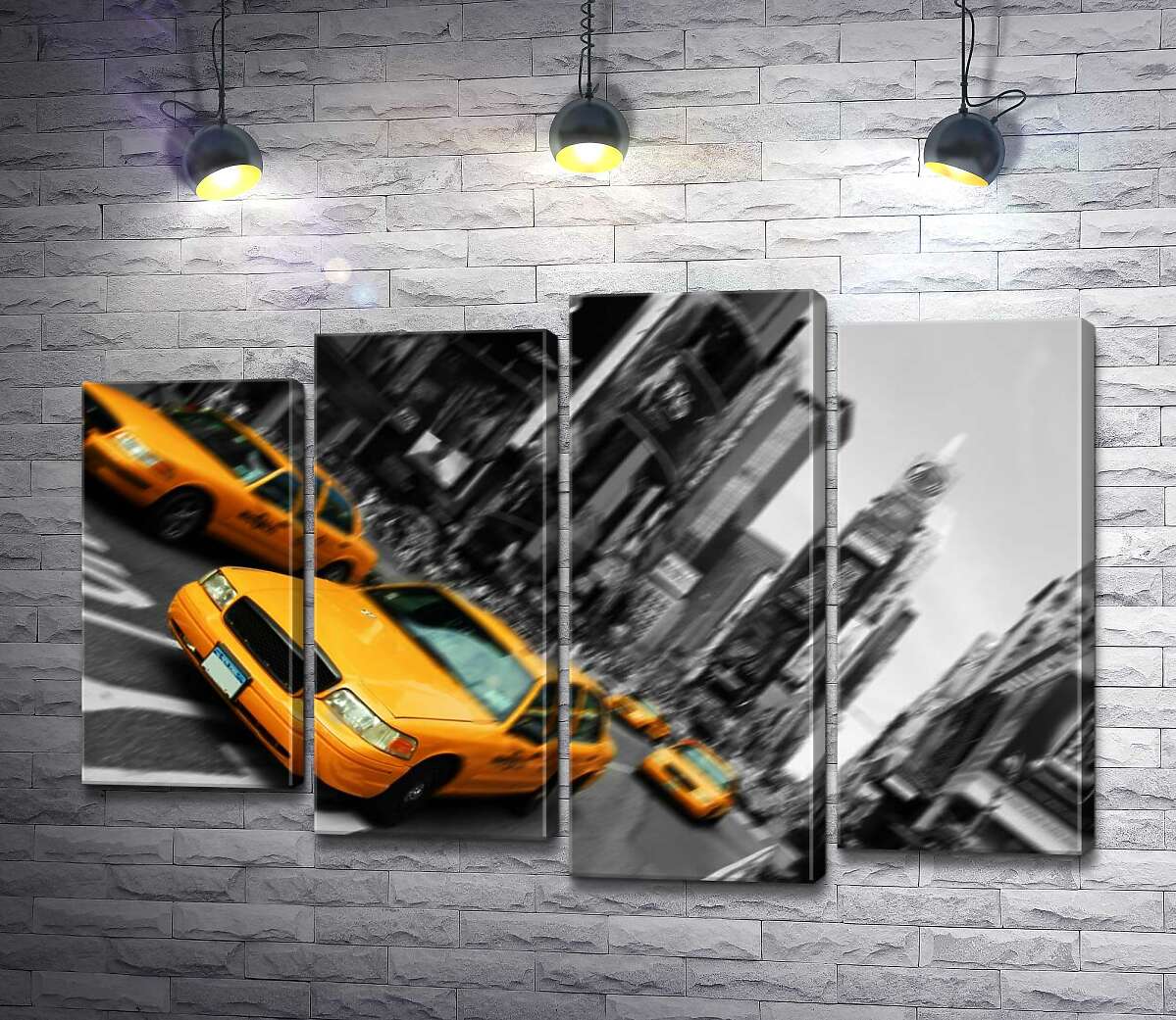 

Модульная картина ArtPoster Желтые такси заполнили улицы Нью-Йорка 80x54 см Модуль №21