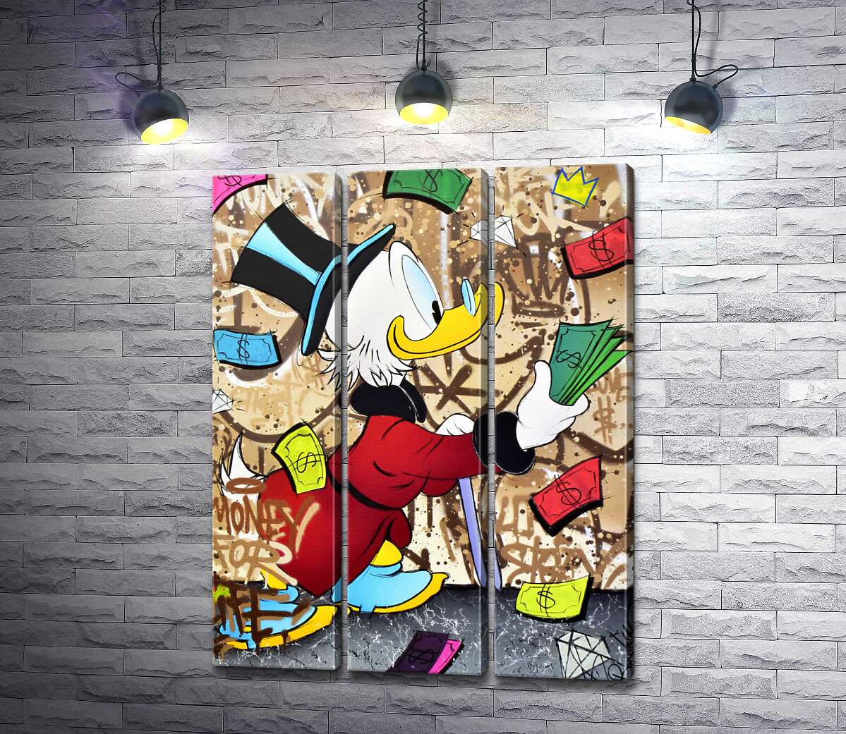 

Модульная картина ArtPoster Деньги на жизнь: Скрудж МакДак (Scrooge McDuck) 102x134 см Модуль №11