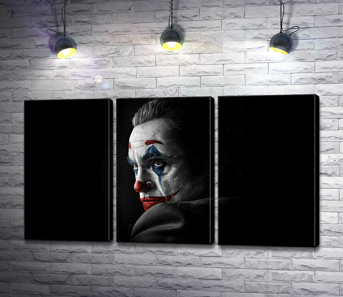 

Модульная картина ArtPoster Грустный взгляд Джокера из тени 60x34 см Модуль №11