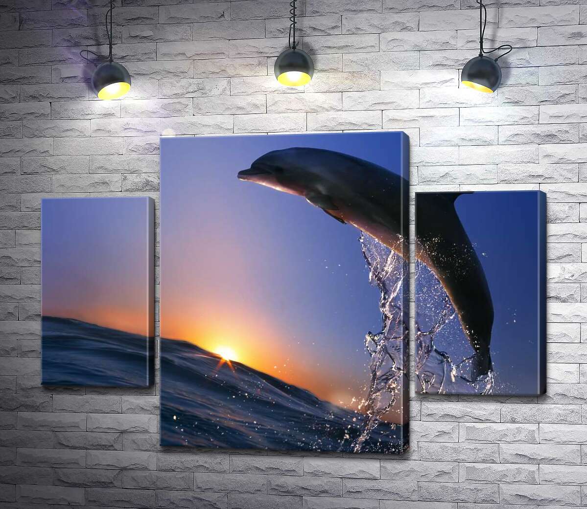 

Модульная картина ArtPoster Дельфин взлетает над водой 100x73 см Модуль №7