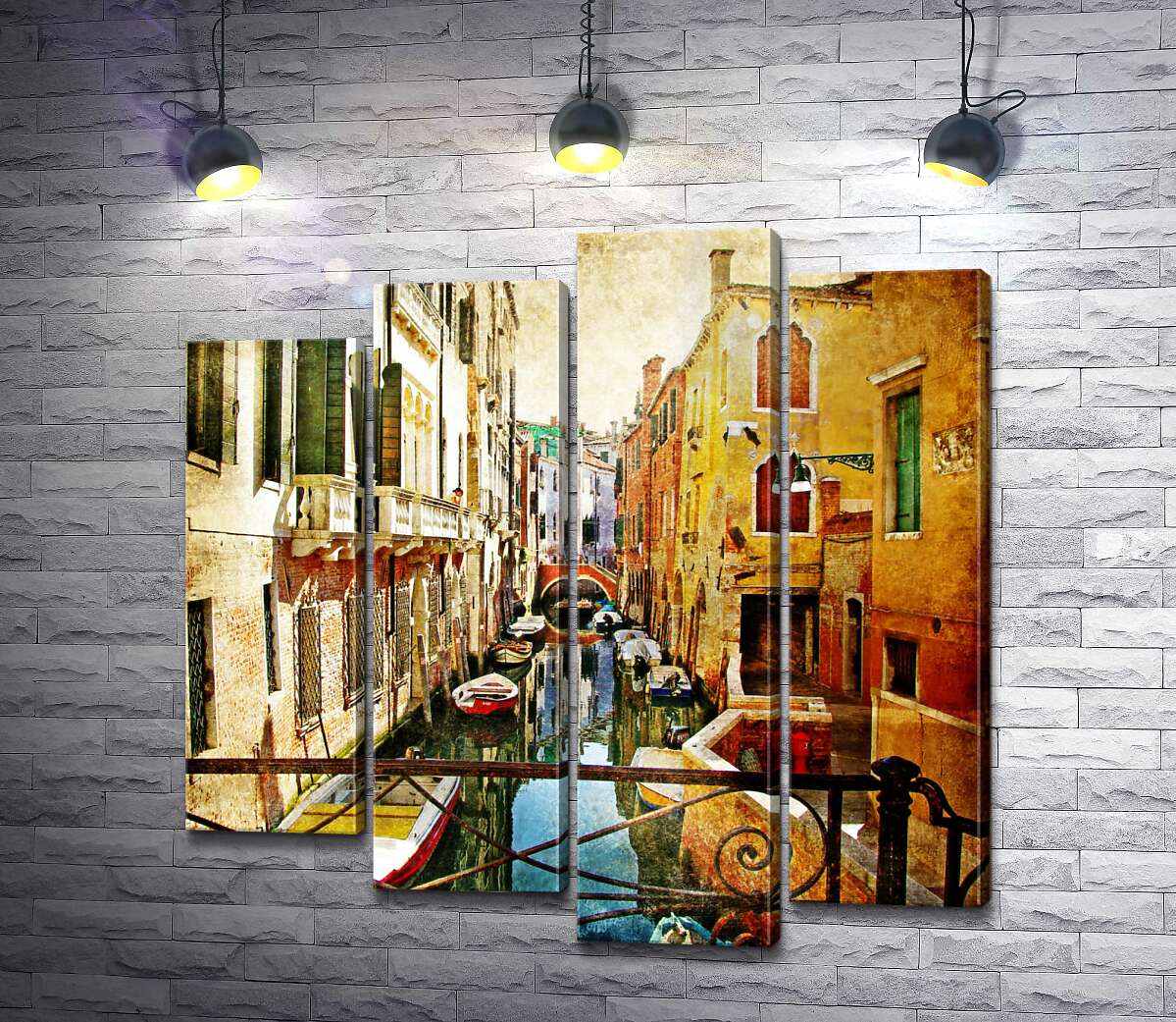 

Модульная картина ArtPoster Гармония тишины в маленьком канале 80x80 см Модуль №21