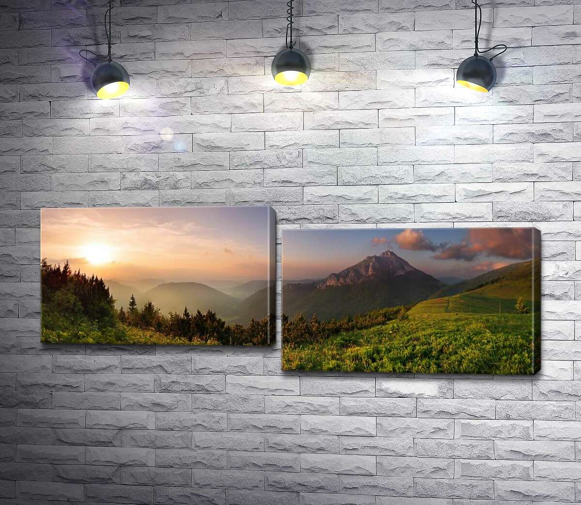 

Модульная картина ArtPoster Горная вершина купается в солнечном свете 100x38 см Модуль №5