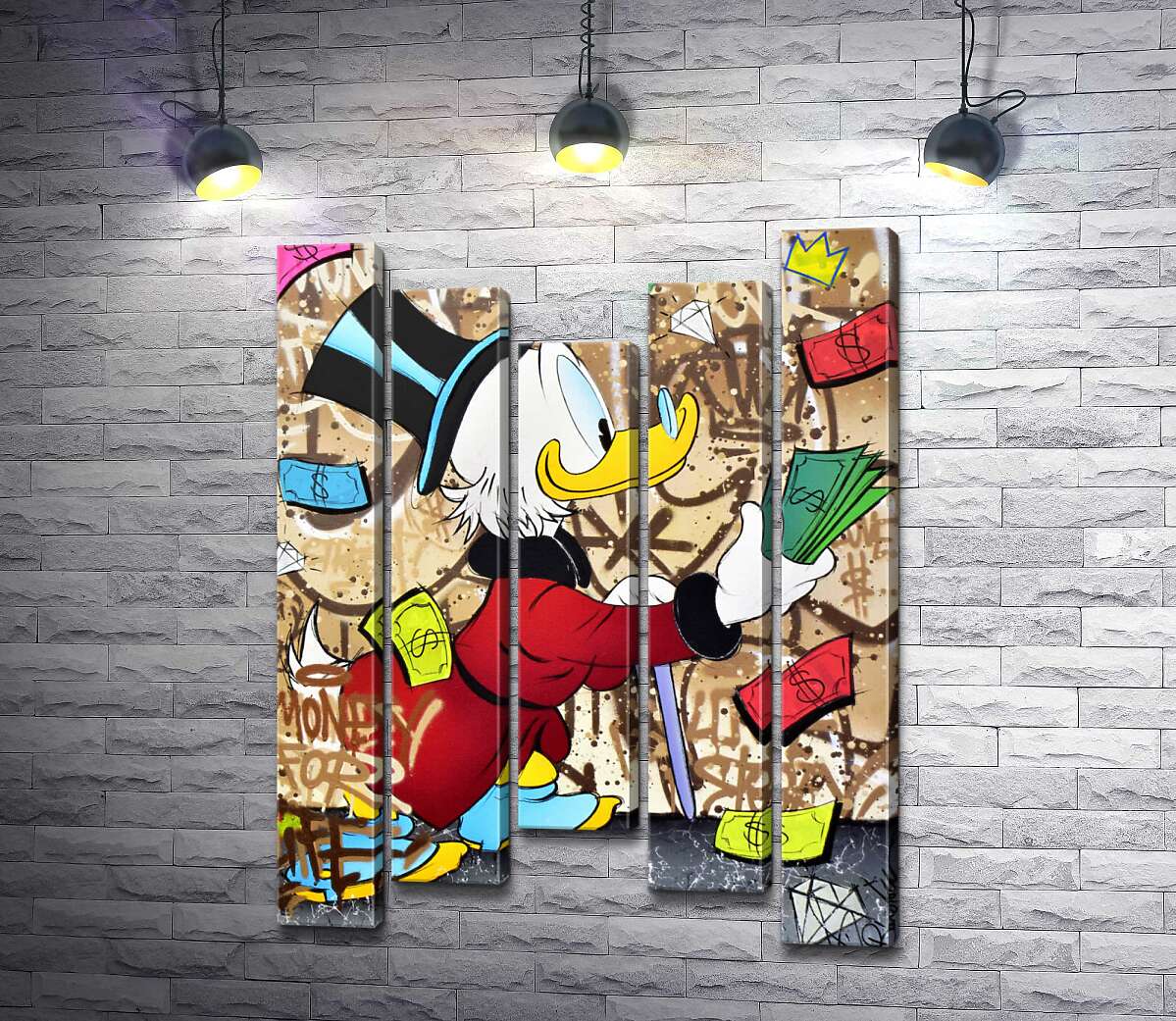 

Модульная картина ArtPoster Деньги на жизнь: Скрудж МакДак (Scrooge McDuck) 100x136 см Модуль №28