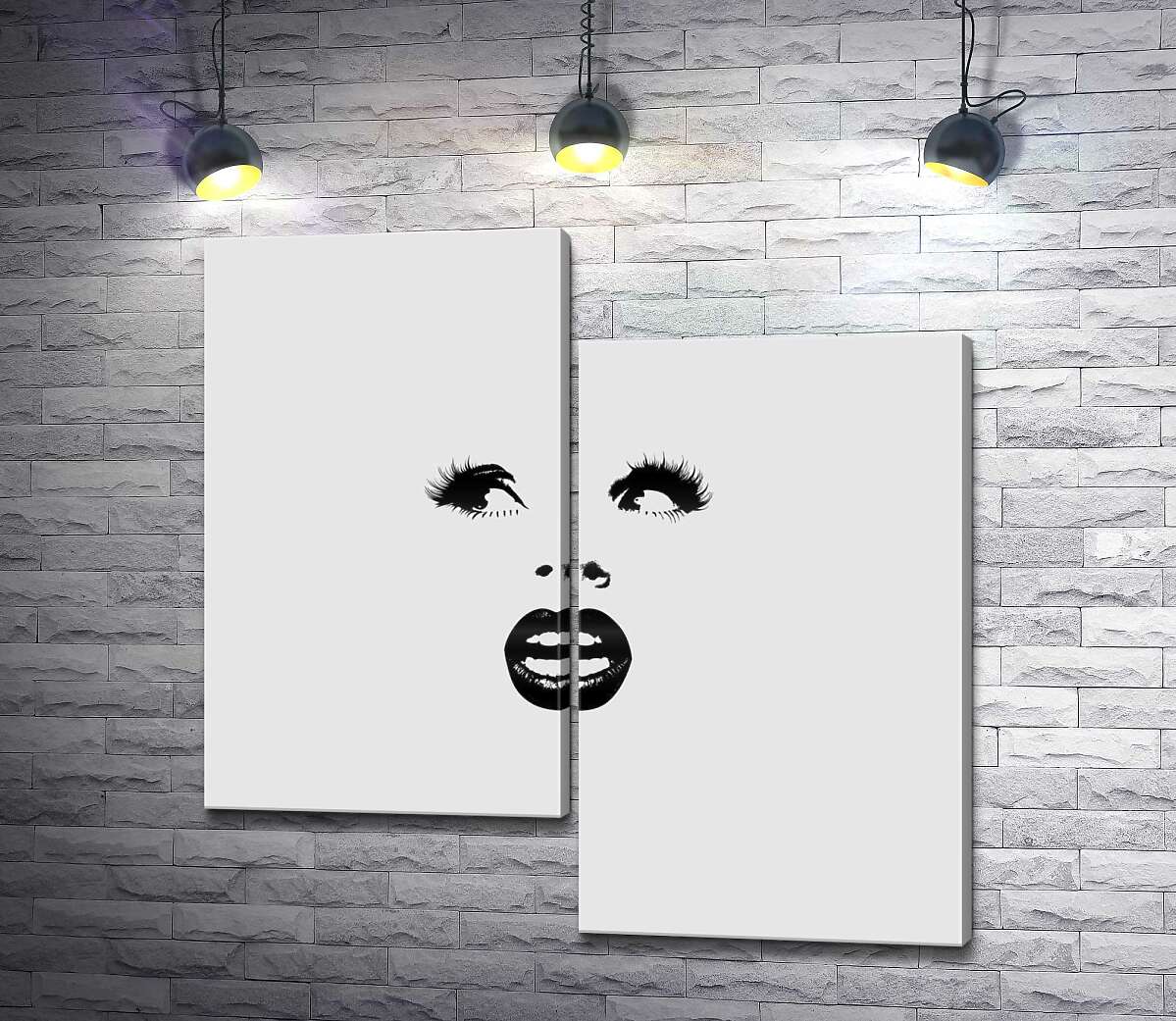 

Модульная картина ArtPoster Выражение удивленной девушки 100x100 см Модуль №5