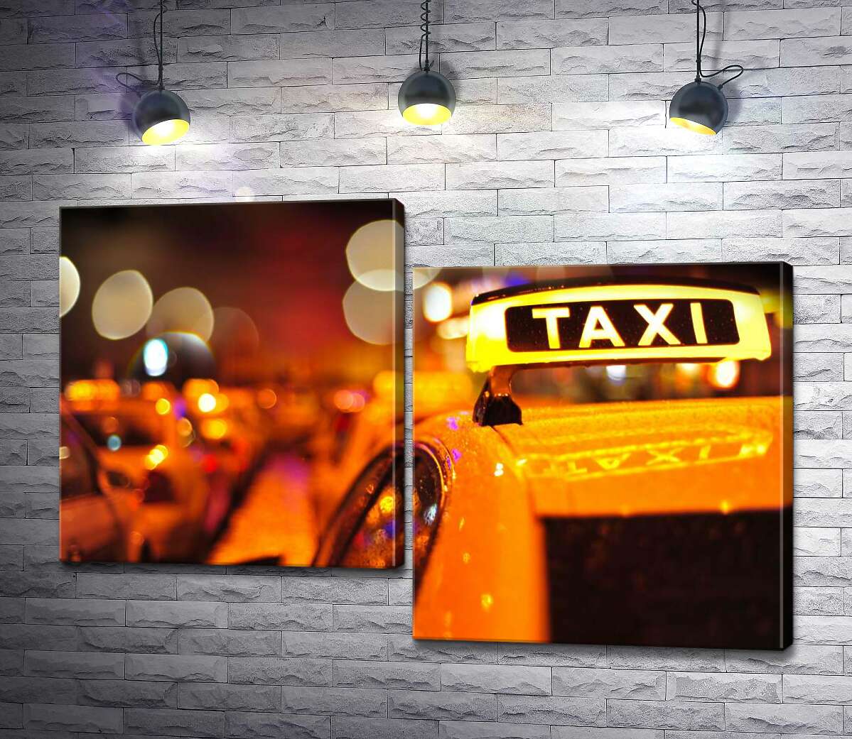 

Модульная картина ArtPoster Желтый маячок "Taxi" на крыше автомобиля 100x68 см Модуль №5