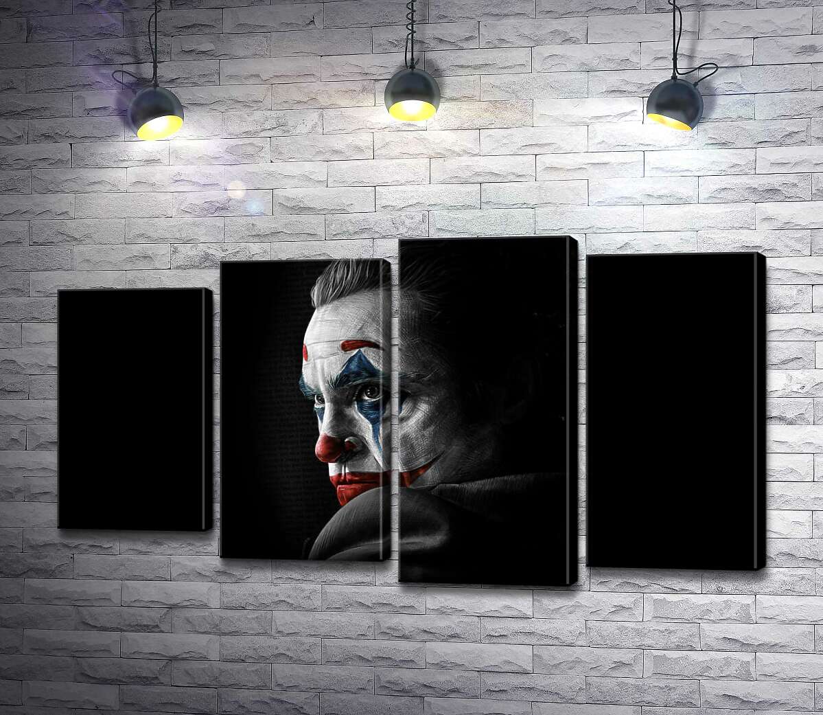

Модульная картина ArtPoster Грустный взгляд Джокера из тени 132x75 см Модуль №21