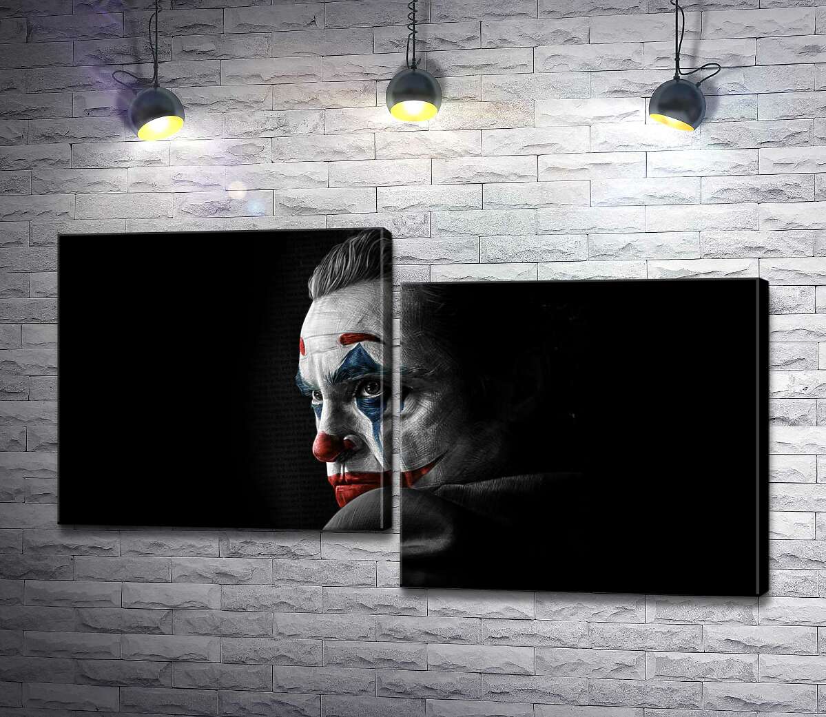 

Модульная картина ArtPoster Грустный взгляд Джокера из тени 130x74 см Модуль №5