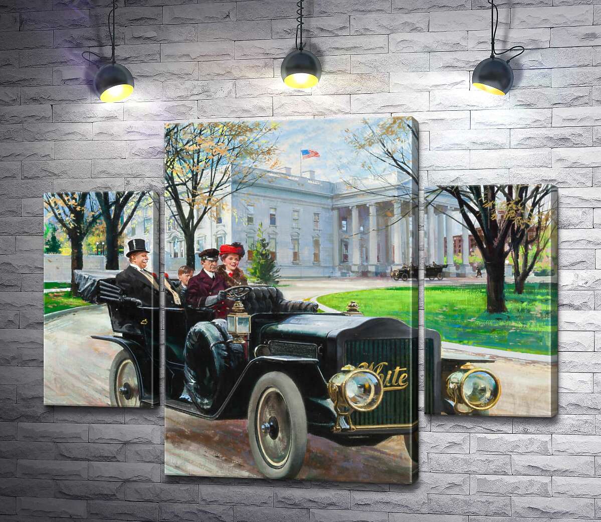 

Модульная картина ArtPoster Главный исполнительный директор отправляется на прогулку (The Chief Executive Goes For a Spin) - Гарри Андерсон (Harry Anderson) 100x79 см Модуль №7