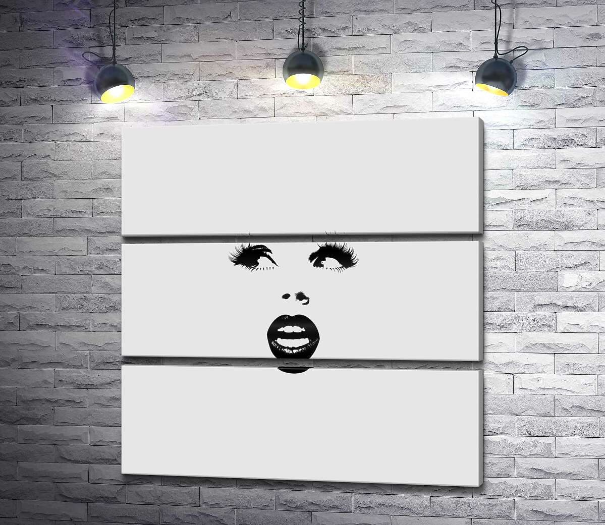 

Модульная картина ArtPoster Выражение удивленной девушки 60x60 см Модуль №13