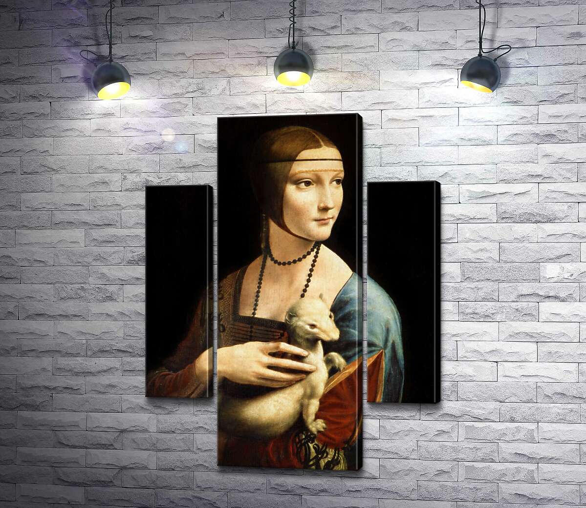 

Модульная картина ArtPoster Дама с горностаем (Dama con l'ermellino) - Леонардо да Винчи (Leonardo da Vinci) 80x109 см Модуль №7