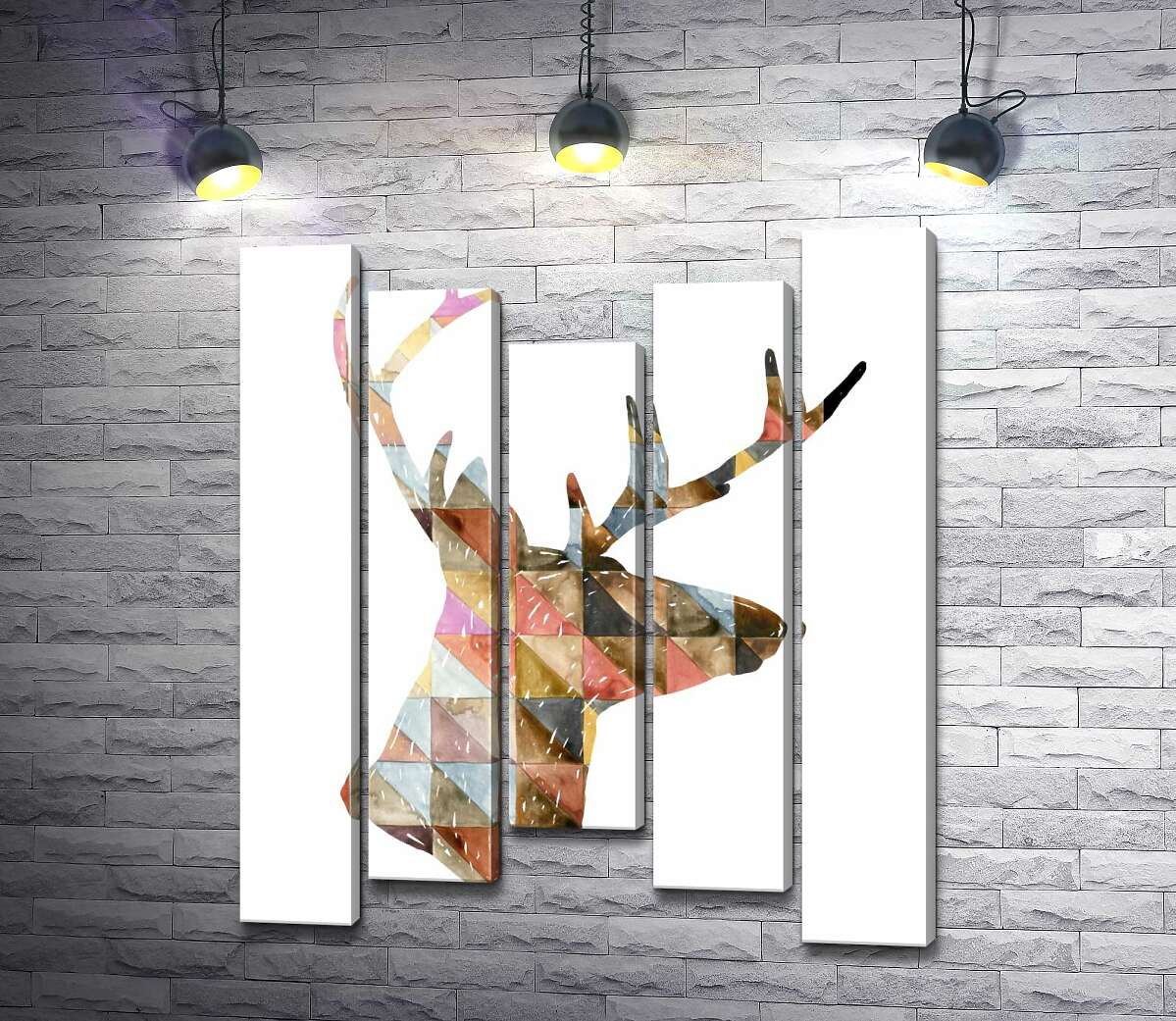 

Модульная картина ArtPoster Геометрический силуэт оленя 100x120 см Модуль №28