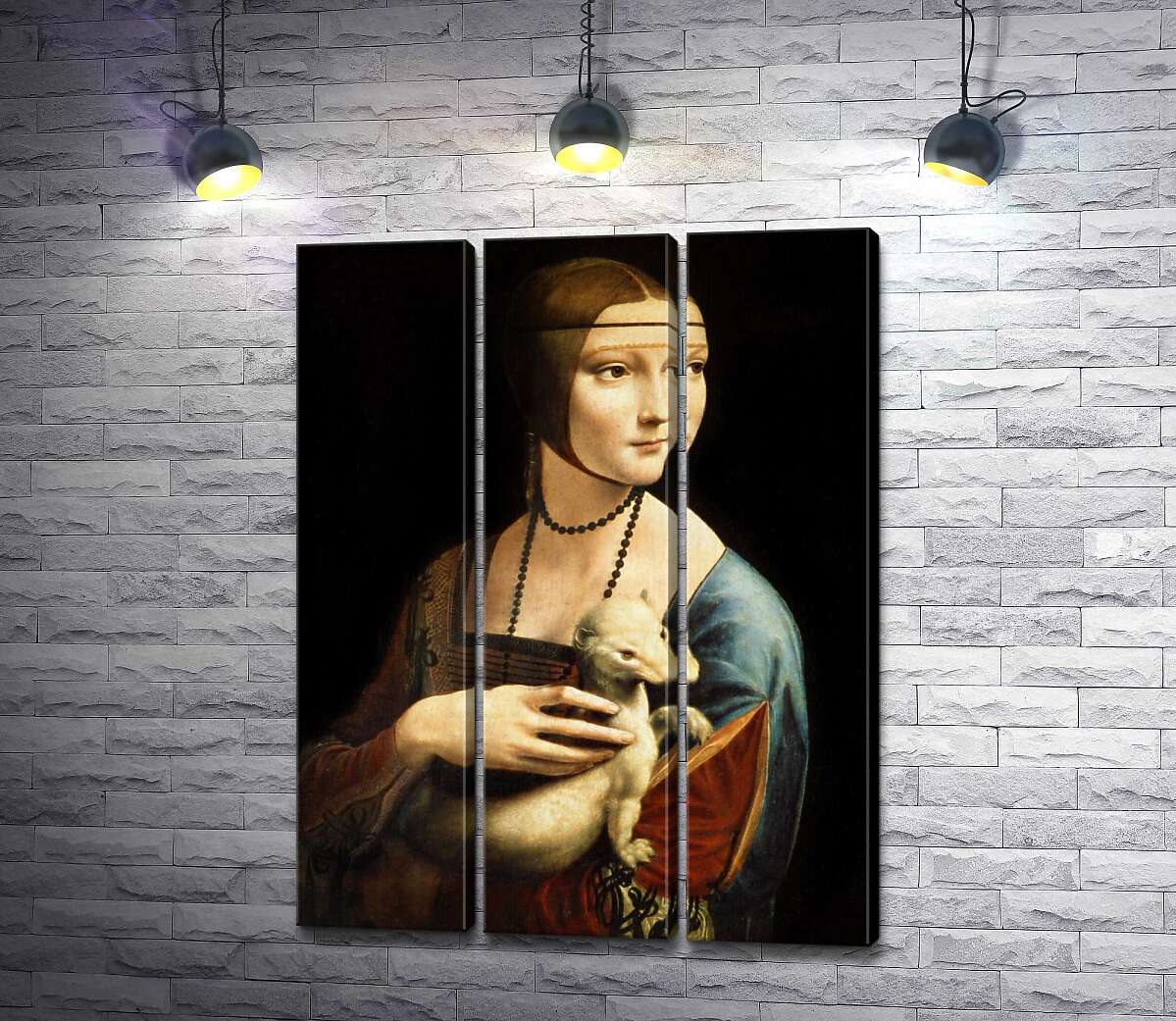 

Модульная картина ArtPoster Дама с горностаем (Dama con l'ermellino) - Леонардо да Винчи (Leonardo da Vinci) 132x176 см Модуль №11