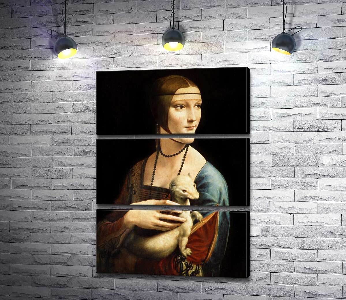 

Модульная картина ArtPoster Дама с горностаем (Dama con l'ermellino) - Леонардо да Винчи (Leonardo da Vinci) 100x135 см Модуль №13