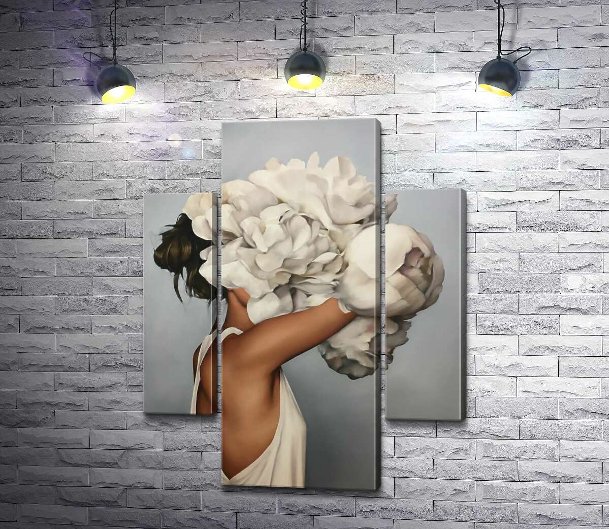

Модульная картина ArtPoster Девушка с букетом пионов - Эми Джадд (Amy Judd) 131x168 см Модуль №7