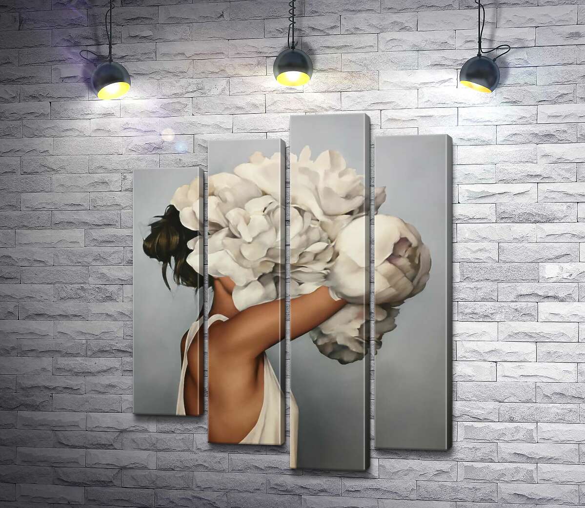 

Модульная картина ArtPoster Девушка с букетом пионов - Эми Джадд (Amy Judd) 100x130 см Модуль №21