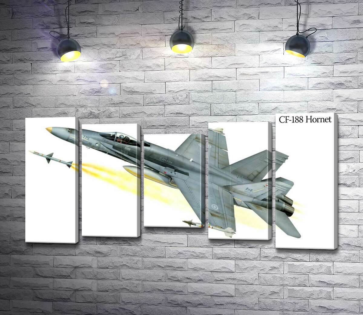 

Модульная картина ArtPoster Канадский многоцелевой истребитель McDonnell Douglas CF-18 Hornet 130x67 см Модуль №28