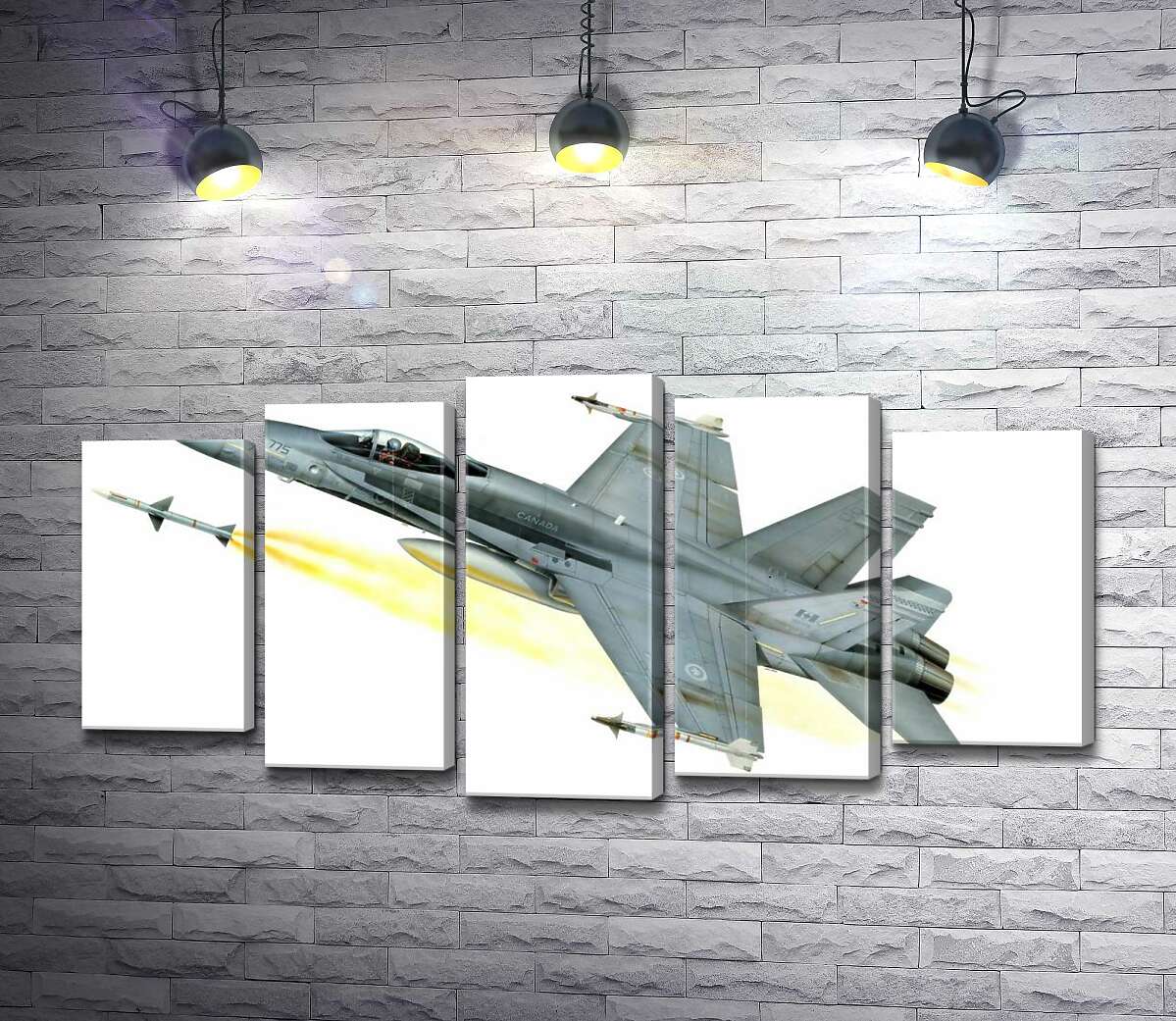 

Модульная картина ArtPoster Канадский многоцелевой истребитель McDonnell Douglas CF-18 Hornet 130x67 см Модуль №26