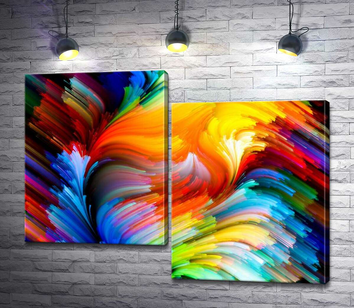 

Модульная картина ArtPoster Изгибы радужных лучей 100x76 см Модуль №5