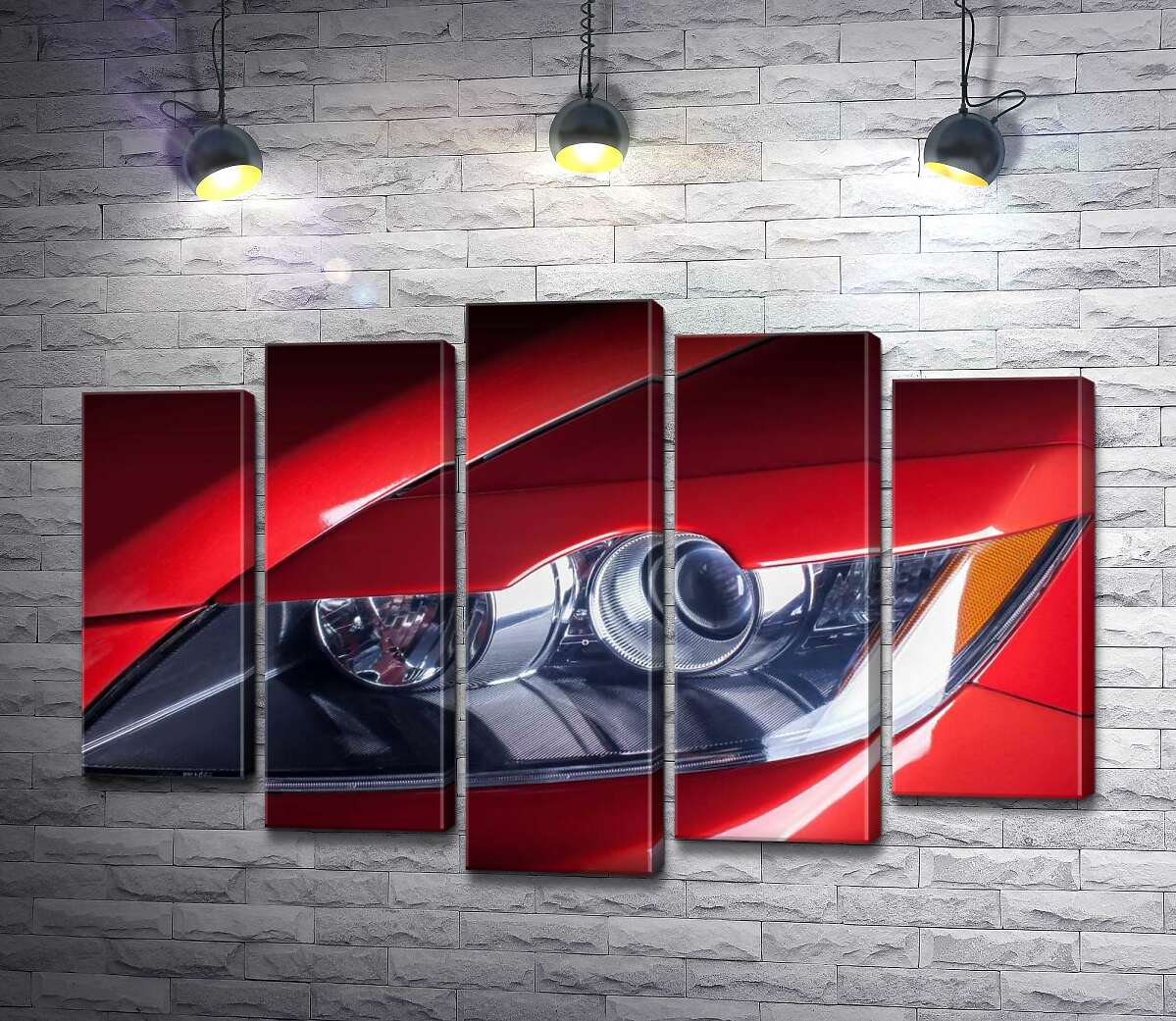 

Модульная картина ArtPoster Изгиб фары красного автомобиля Mazda CX-7 130x88 см Модуль №26
