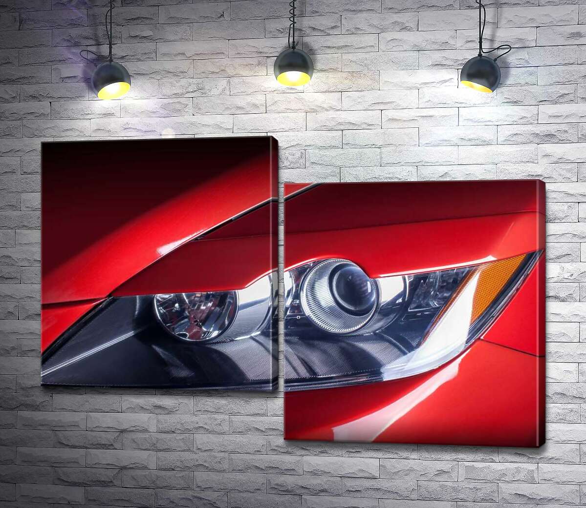 

Модульная картина ArtPoster Изгиб фары красного автомобиля Mazda CX-7 130x88 см Модуль №5