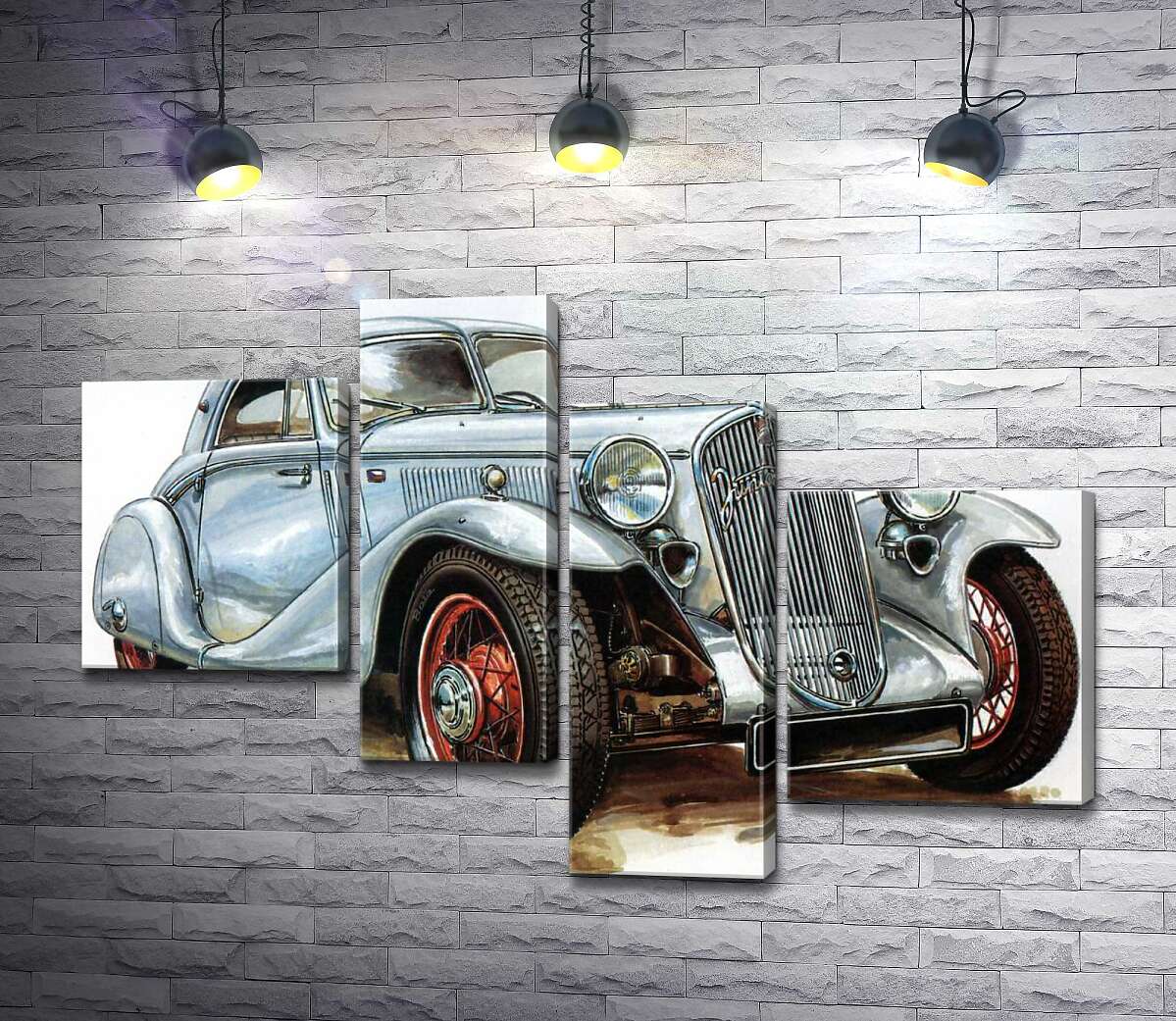 

Модульная картина ArtPoster Звезда 30-х годов автомобиль Walter Junior SS 130x87 см Модуль №20