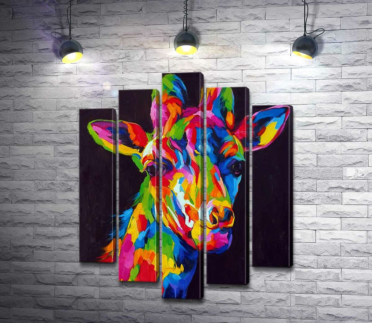 

Модульная картина ArtPoster Контраст цветов в силуэте жирафа 130x166 см Модуль №26