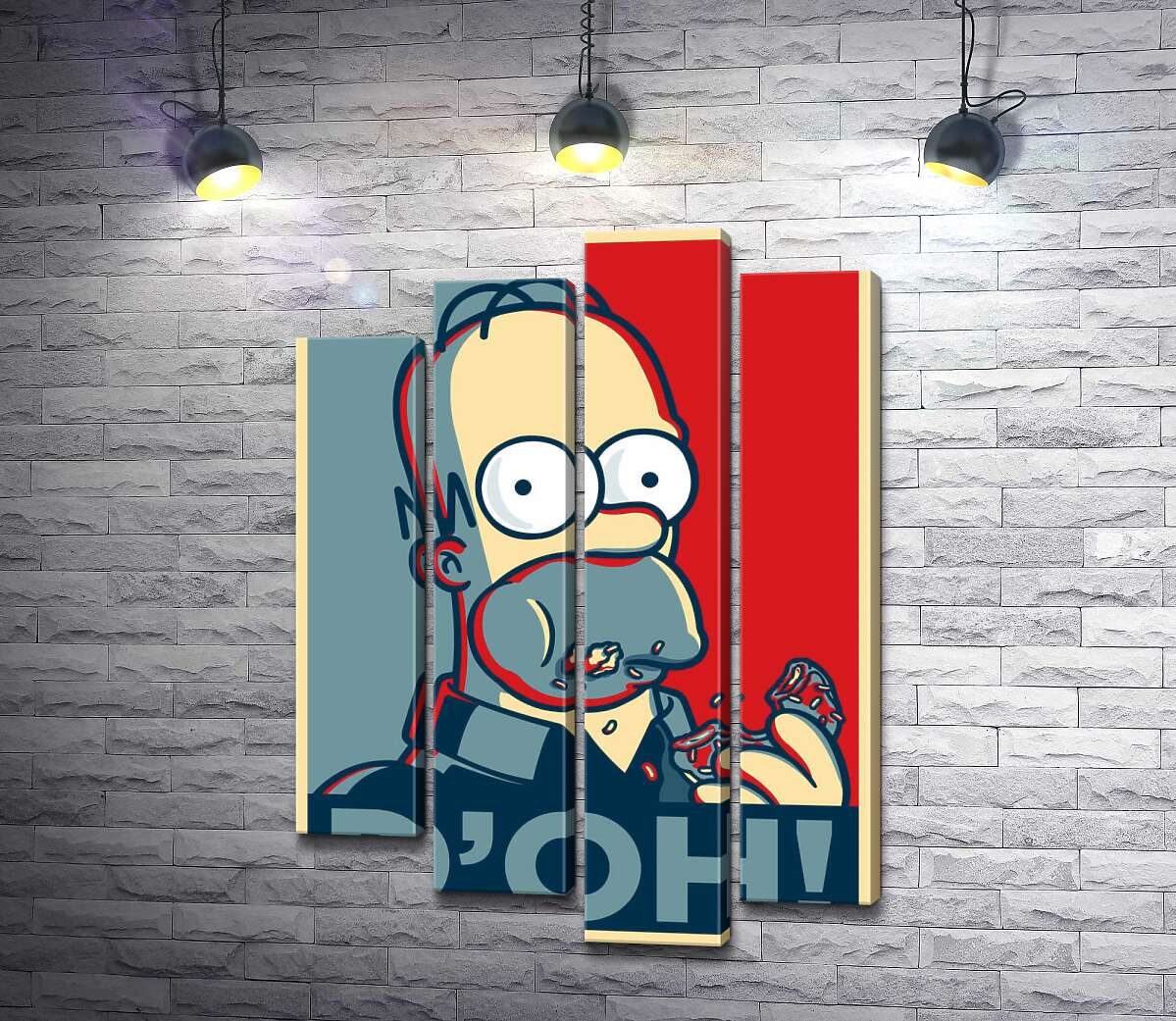 

Модульная картина ArtPoster Гомер Симпсон (Homer Simpson) объедается донатами 100x143 см Модуль №21