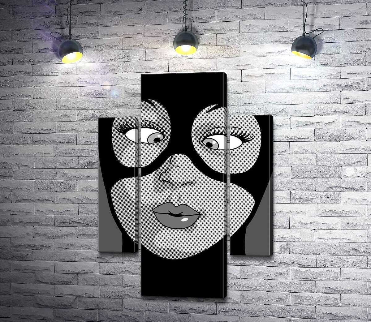 

Модульная картина ArtPoster Женщина-кошка (Cat woman) весело кривляется 80x118 см Модуль №7