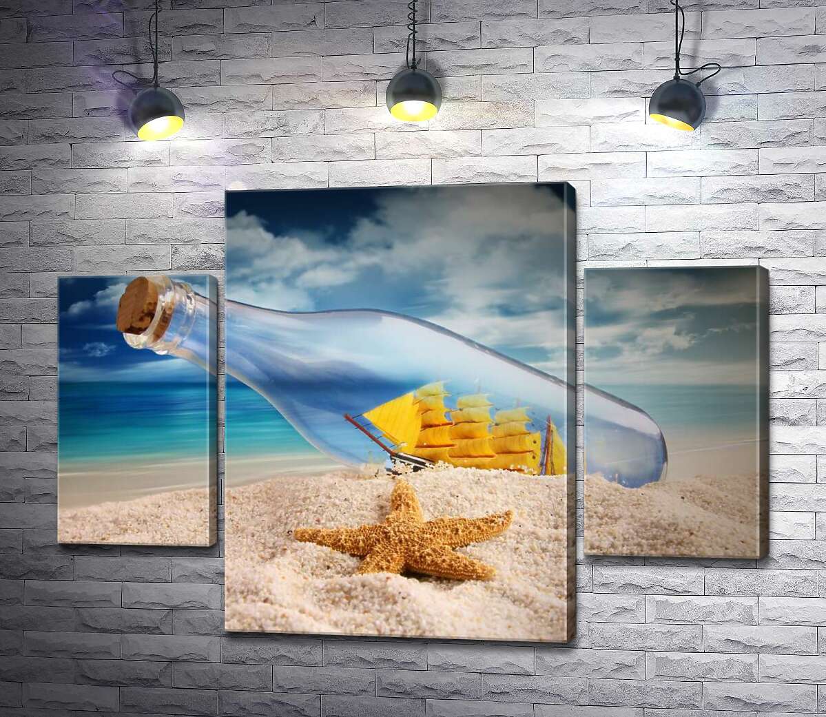 

Модульная картина ArtPoster Корабль в плену стеклянной бутылки 131x94 см Модуль №7