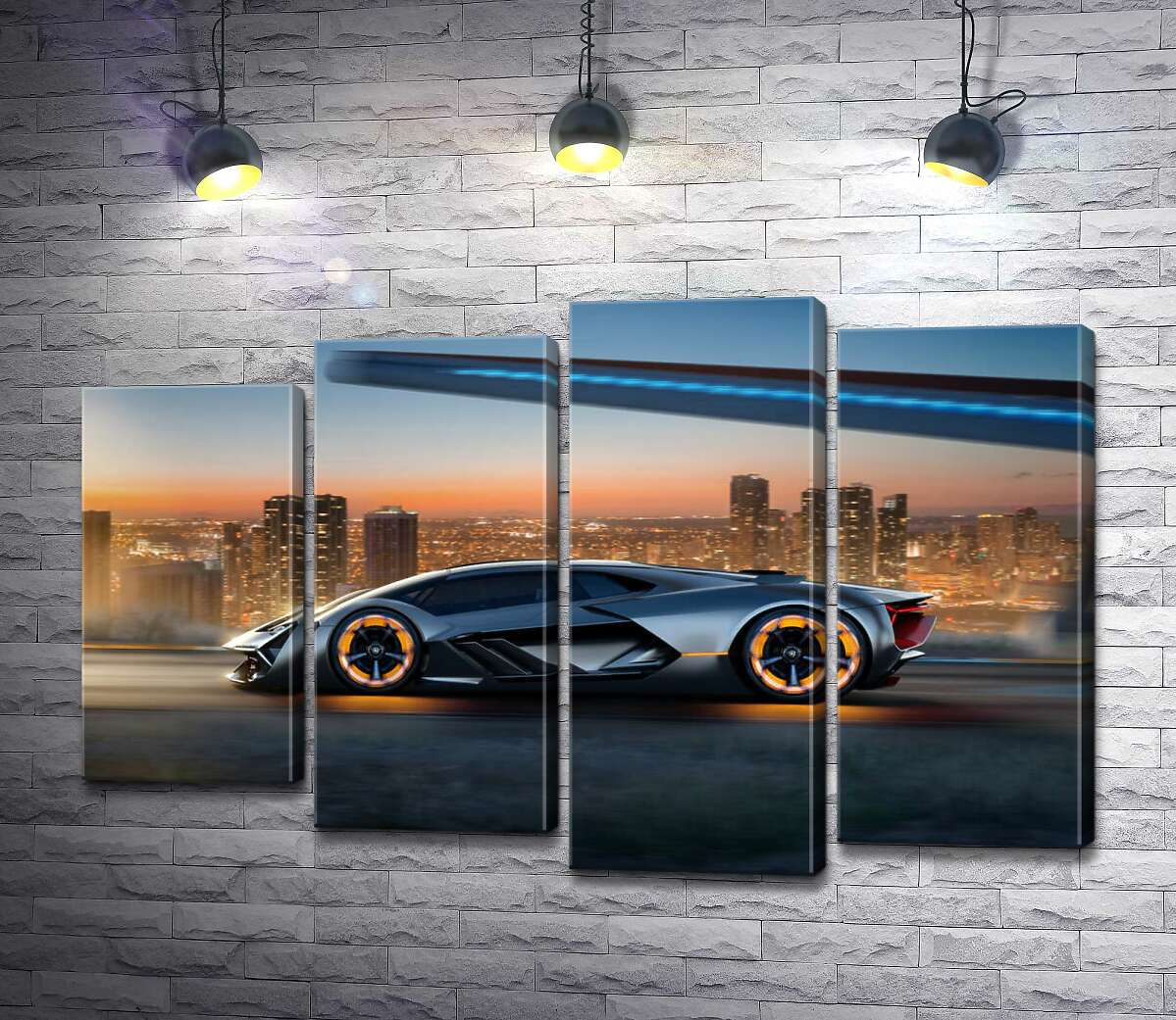 

Модульная картина ArtPoster Инновационная модель электромобиля Ламборгини (Lamborghini Terzo Millennio) 80x53 см Модуль №21